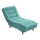 Chaise lounge acolchado moderno de cuero con brazos para sala de estar