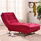 Chaise lounge acolchado moderno de cuero con brazos para sala de estar