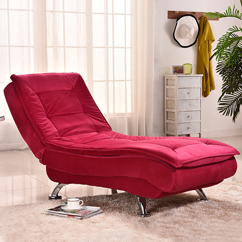 Chaise lounge acolchado moderno de cuero con brazos para sala de estar