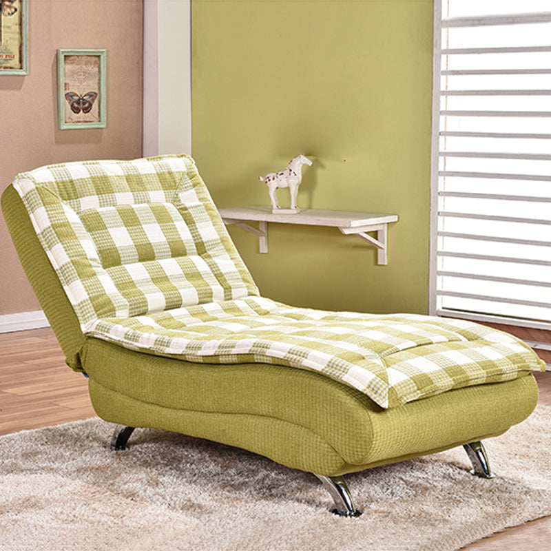 Chaise lounge acolchado moderno de cuero con brazos para sala de estar