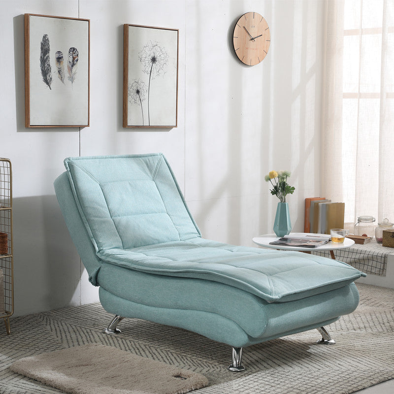 Chaise lounge acolchado moderno de cuero con brazos para sala de estar