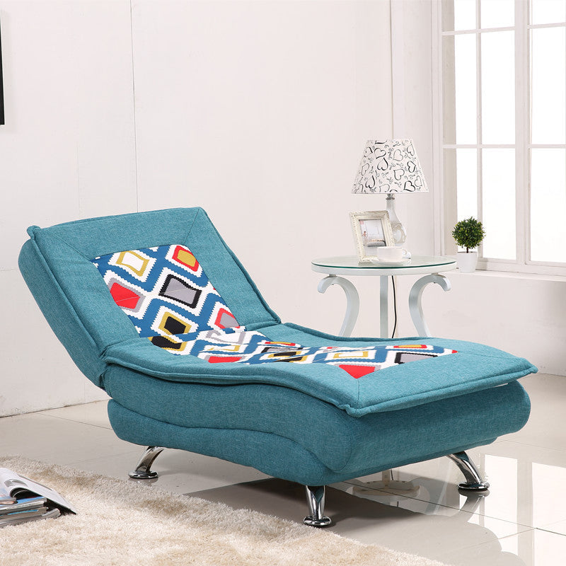 Chaise lounge acolchado moderno de cuero con brazos para sala de estar