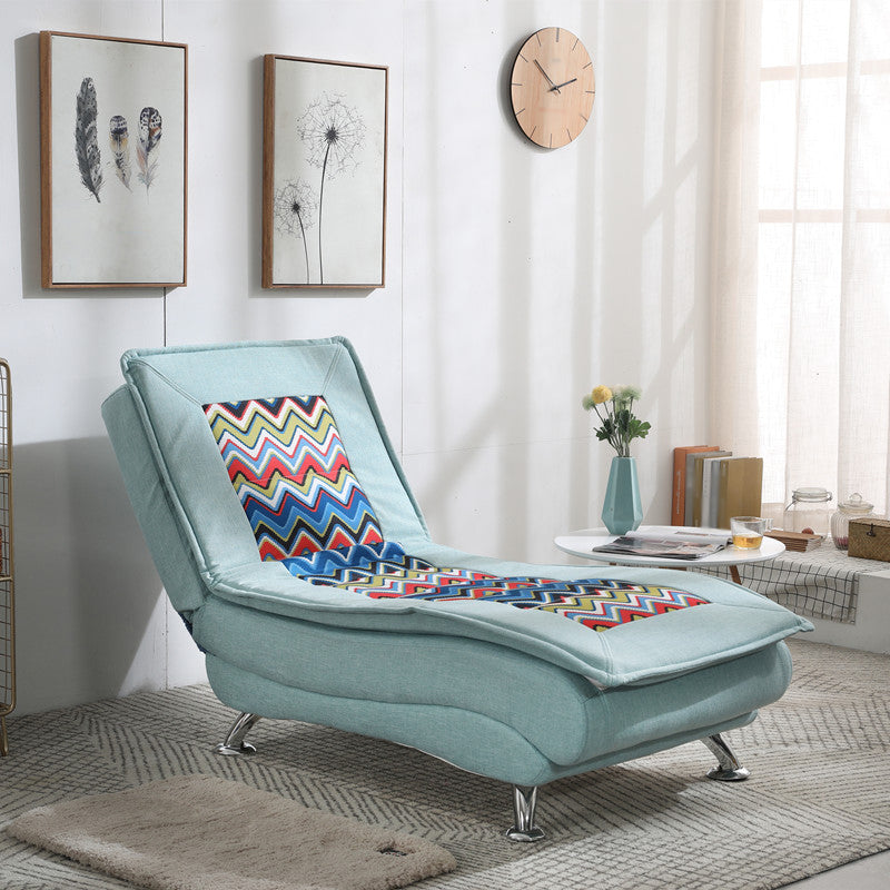 Chaise lounge acolchado moderno de cuero con brazos para sala de estar