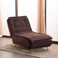 Chaise lounge acolchado moderno de cuero con brazos para sala de estar