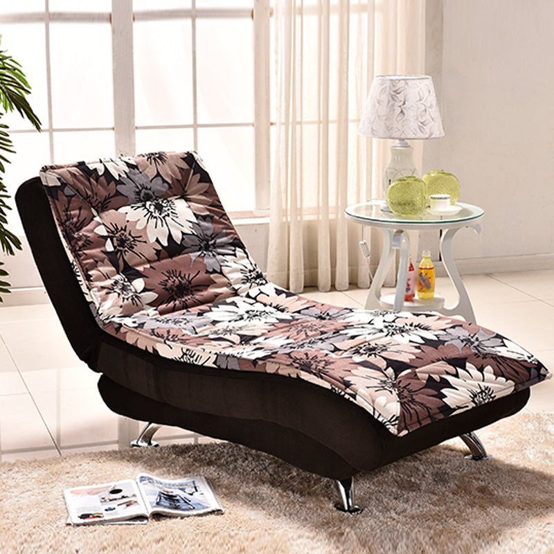 Chaise lounge acolchado moderno de cuero con brazos para sala de estar