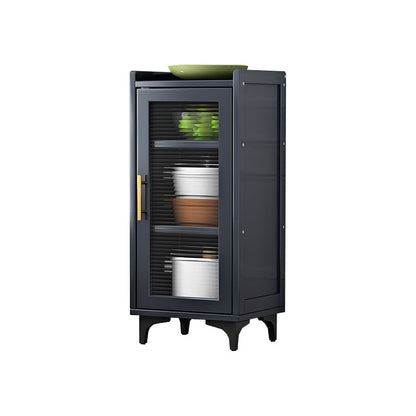 Server glam buffet nero server in bambù per sala da pranzo