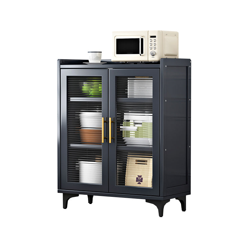 Server glam buffet nero server in bambù per sala da pranzo