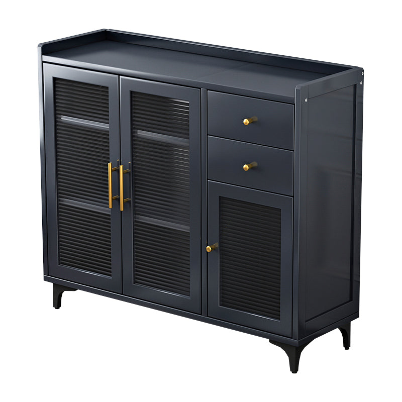 Server glam buffet nero server in bambù per sala da pranzo