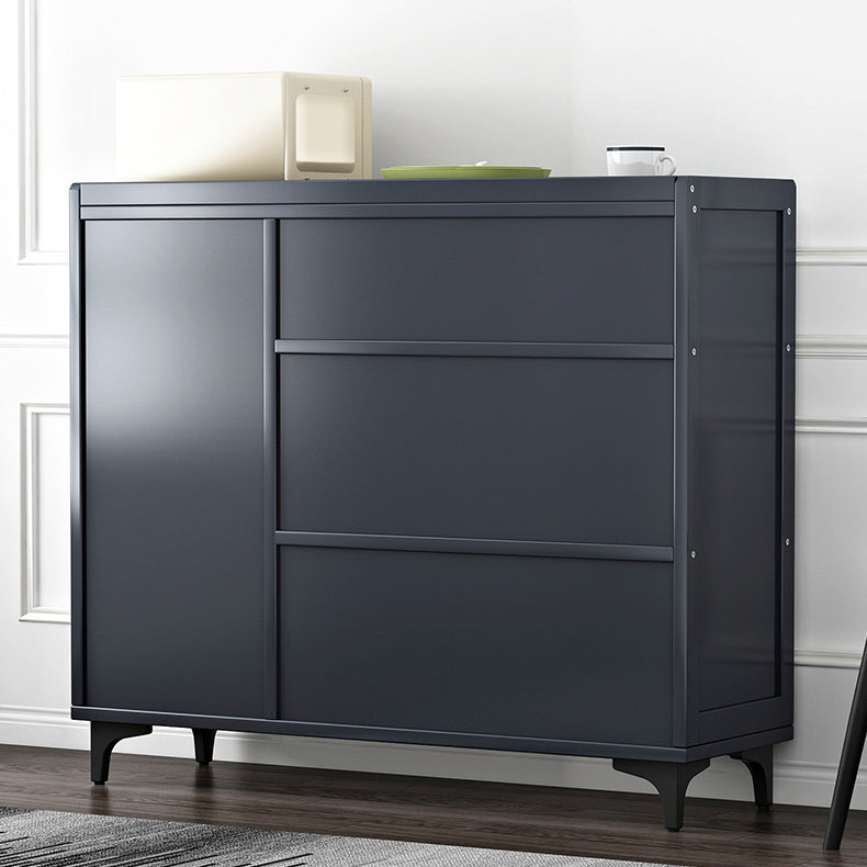 Server glam buffet nero server in bambù per sala da pranzo