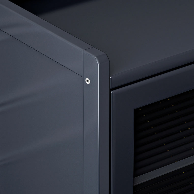 Server glam buffet nero server in bambù per sala da pranzo