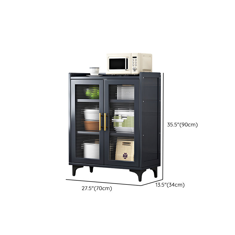 Server glam buffet nero server in bambù per sala da pranzo