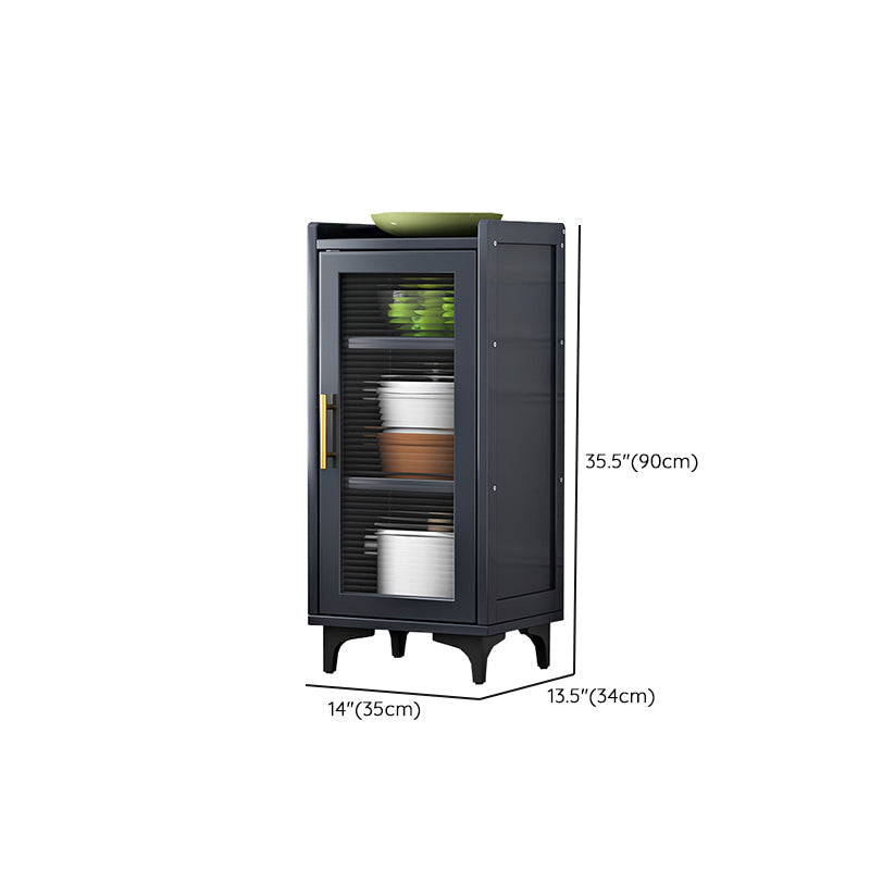 Server glam buffet nero server in bambù per sala da pranzo