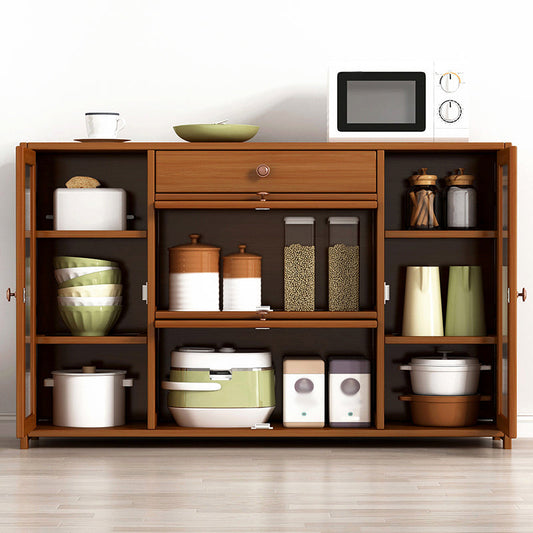 Brown Buffet Server Bamboo Dining Server con cassetto per la cucina