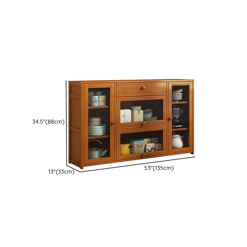 Brown Buffet Server Bamboo Dining Server con cassetto per la cucina