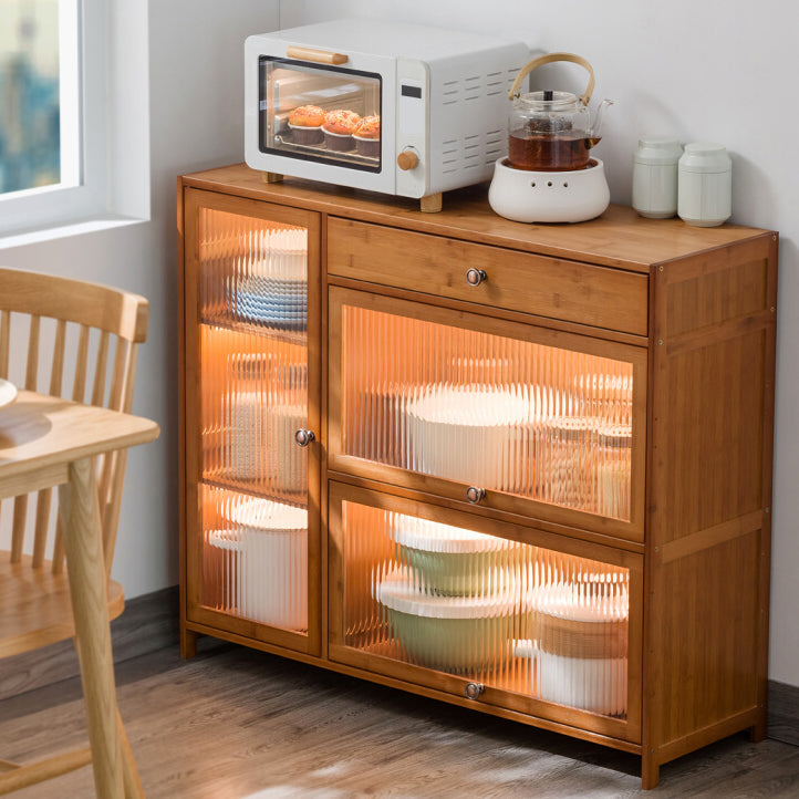 Tabella della credenza in bambù marrone armadio contemporaneo con cassetto