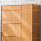 Cabinet contemporaneo di bamboo bamboo bamboo marrone con cassetto