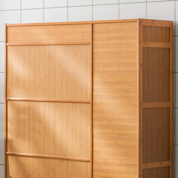 Cabinet contemporaneo di bamboo bamboo bamboo marrone con cassetto