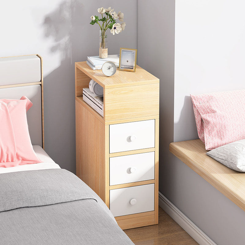Modern Bed Nightstand Drawers Included Wood Night Table for Bedroom