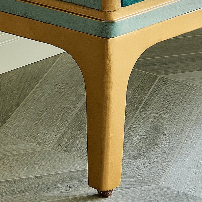 Commode coffre en bois en bois commode glamour contemporaine pour chambre à coucher