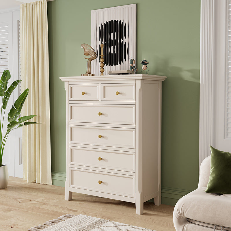Wooden Storage Chest Dresser Classic Glam Dresser for Bedroom
