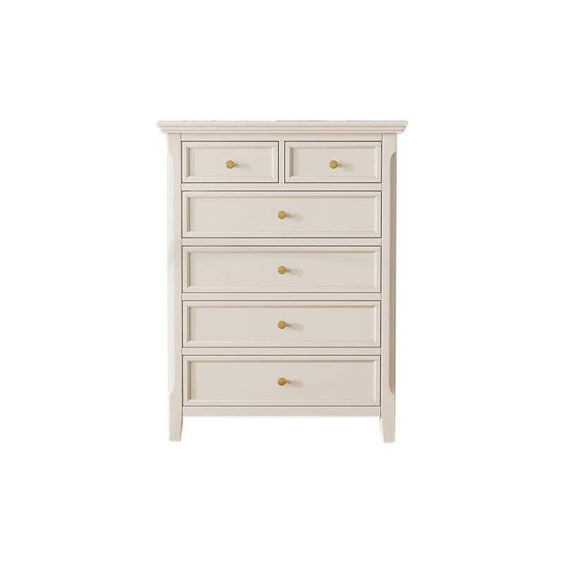Wooden Storage Chest Dresser Classic Glam Dresser for Bedroom