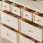 Wooden Storage Chest Dresser Classic Glam Dresser for Bedroom