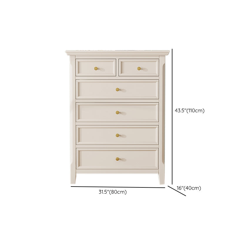 Wooden Storage Chest Dresser Classic Glam Dresser for Bedroom