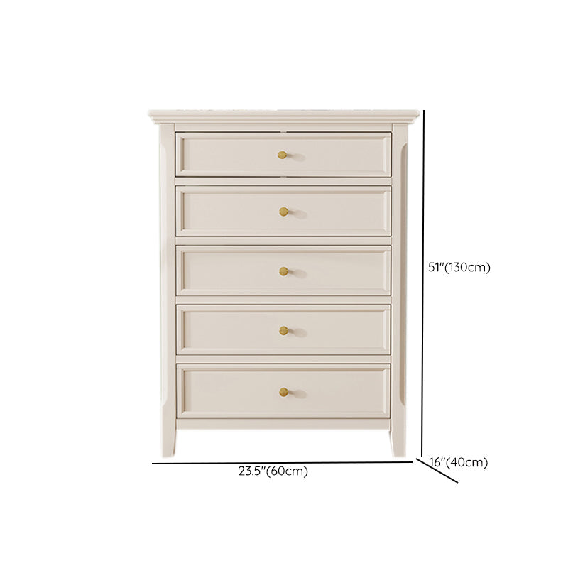 Wooden Storage Chest Dresser Classic Glam Dresser for Bedroom