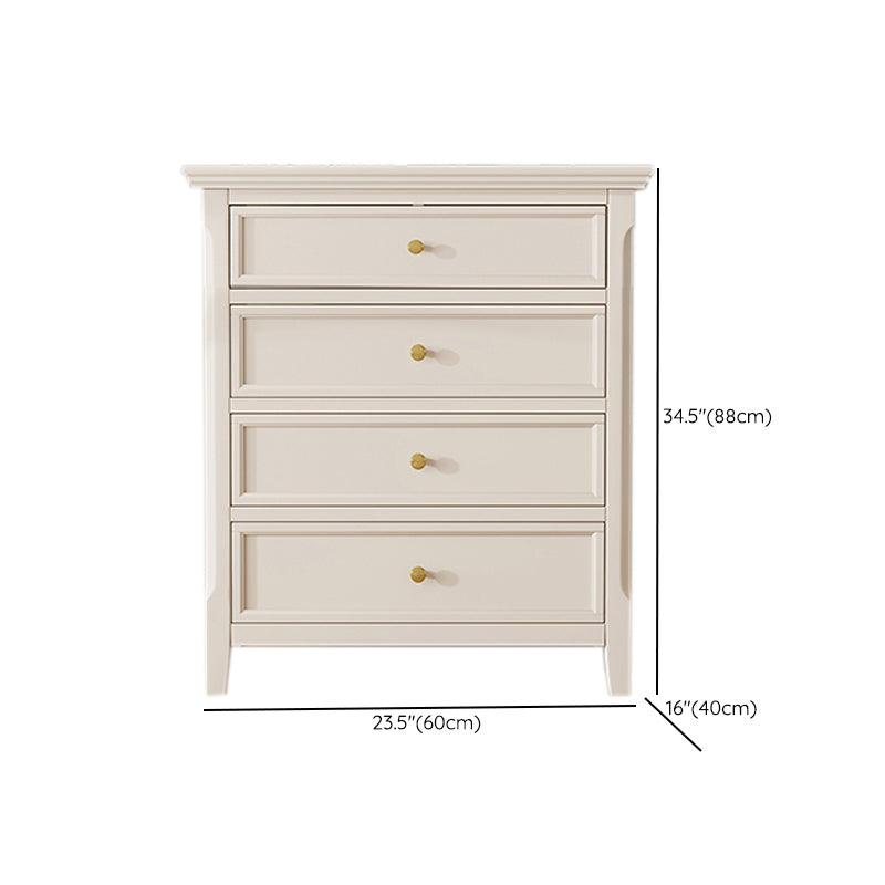 Wooden Storage Chest Dresser Classic Glam Dresser for Bedroom