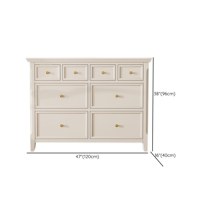 Wooden Storage Chest Dresser Classic Glam Dresser for Bedroom