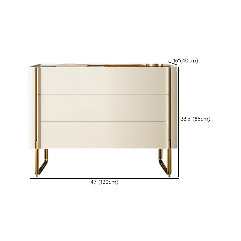 Ladekast met stenen opbergkast Klassieke glamoureuze ladekast met lades