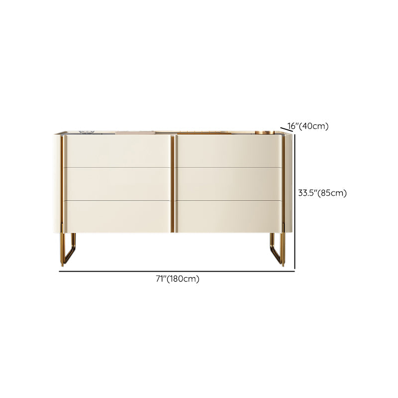 Ladekast met stenen opbergkast Klassieke glamoureuze ladekast met lades