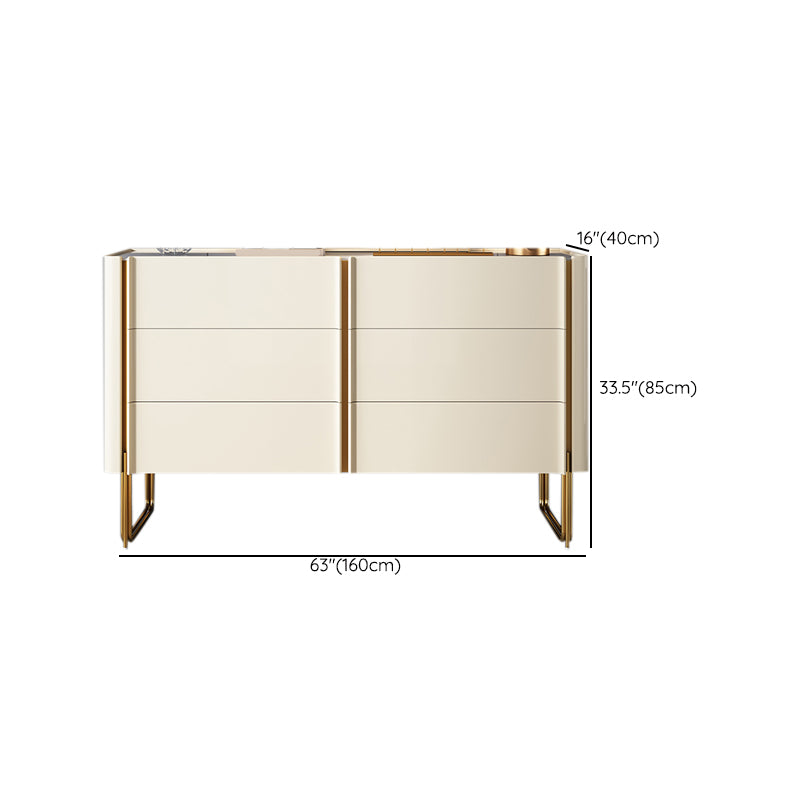 Ladekast met stenen opbergkast Klassieke glamoureuze ladekast met lades