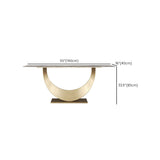 Glam Rectangle Console Accent Table Stone Console Sofa Table for Hall