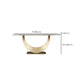 Glam Rectangle Console Accent Table Stone Console Sofa Table for Hall
