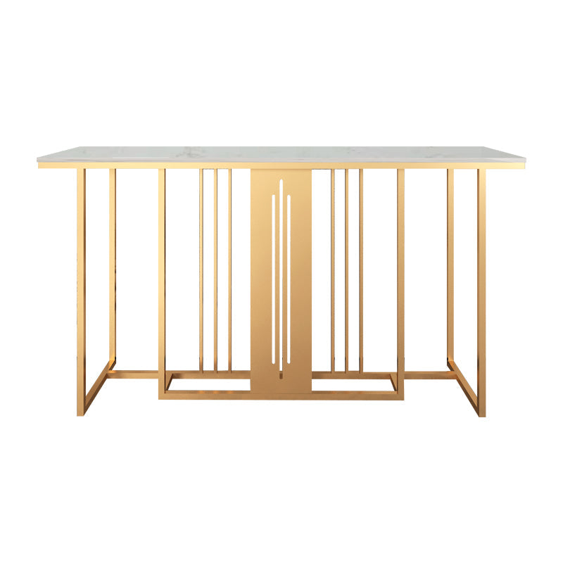 Tavolo da console glam largo 12 pollici Tavolo di accento in marmo rettangolare