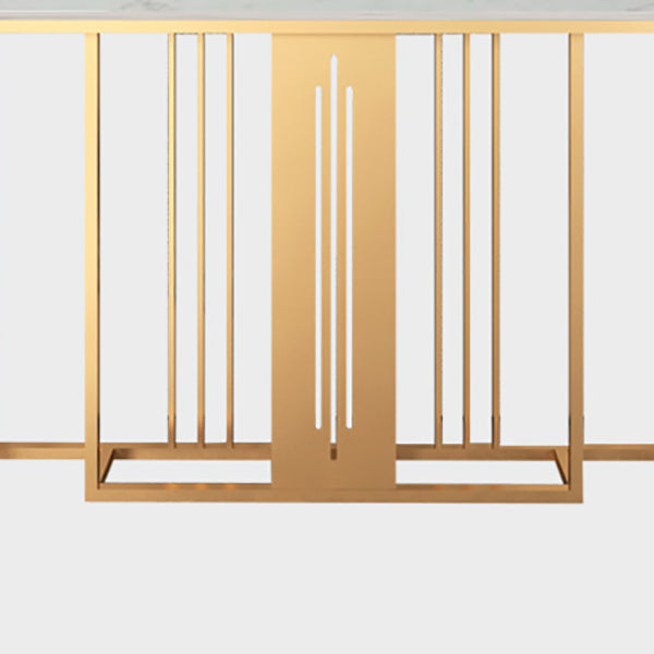 Tavolo da console glam largo 12 pollici Tavolo di accento in marmo rettangolare