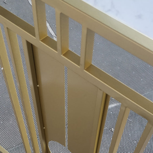 Tavolo da console glam largo 12 pollici Tavolo di accento in marmo rettangolare