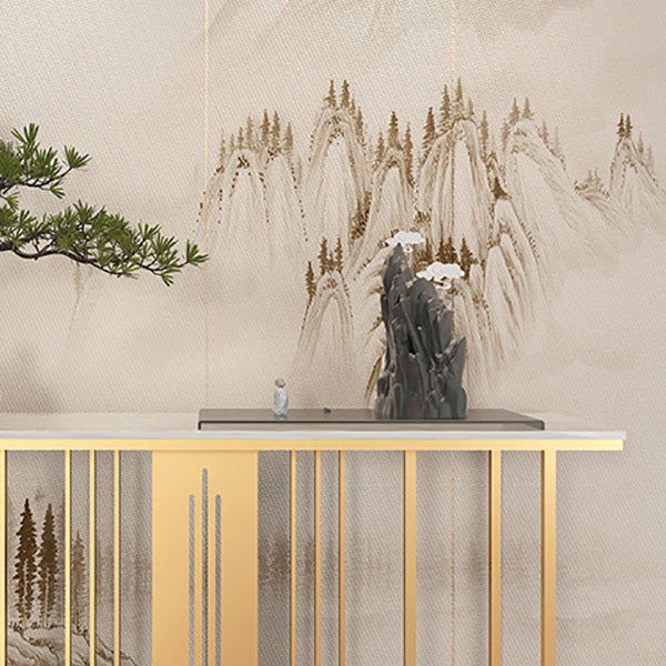 Tavolo da console glam largo 12 pollici Tavolo di accento in marmo rettangolare