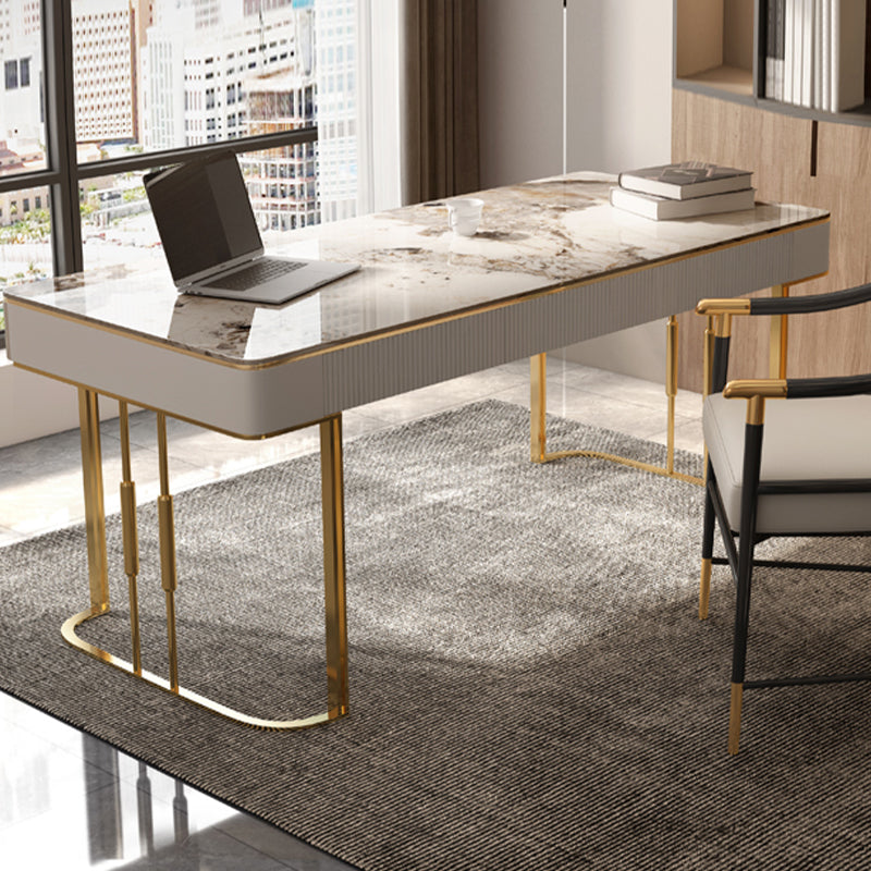 Hedendaagse woningschrijfbureau rechthoekige kantoorbureau met 3 opbergladen