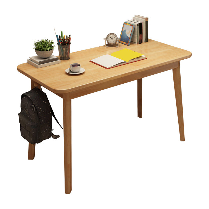 Modern Style Wooden Office Desk Rectangular Shape Task Desk with 4-Legs for Home Natural Clearhalo 'furn' 'furn_office_desk' 'Furniture' 'Office Desks' 'Office Furniture' 'office_desk' 7150128