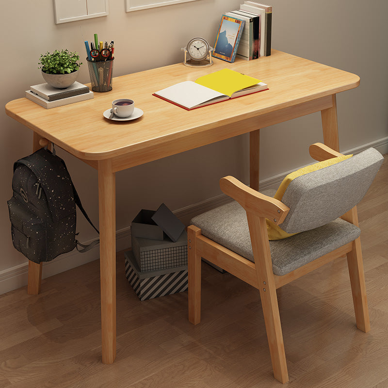 Modern Style Wooden Office Desk Rectangular Shape Task Desk with 4-Legs for Home Clearhalo 'furn' 'furn_office_desk' 'Furniture' 'Office Desks' 'Office Furniture' 'office_desk' 7150130