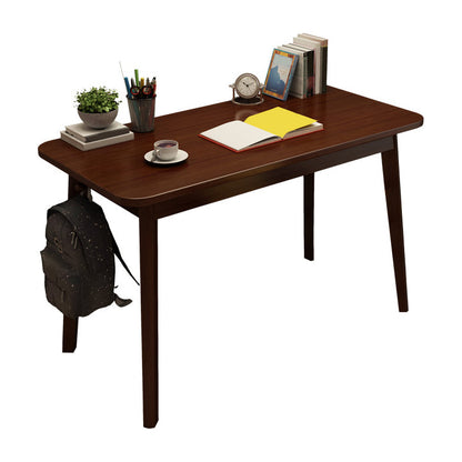 Modern Style Wooden Office Desk Rectangular Shape Task Desk with 4-Legs for Home Brown Clearhalo 'furn' 'furn_office_desk' 'Furniture' 'Office Desks' 'Office Furniture' 'office_desk' 7150131