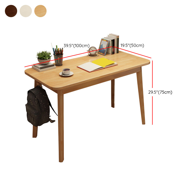 Modern Style Wooden Office Desk Rectangular Shape Task Desk with 4-Legs for Home Clearhalo 'furn' 'furn_office_desk' 'Furniture' 'Office Desks' 'Office Furniture' 'office_desk' 7150141