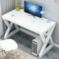 Wood Computer Desk Antique Finish Gaming Desk with Metal Legs