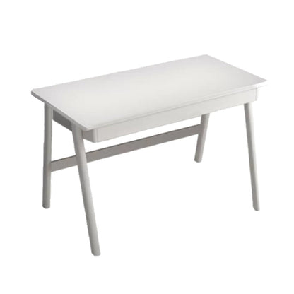 Modern Rectangular Home Office Desk Solid Wood Writing Desk with 2 Storage Drawers