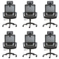 Modern Slide Chair Fixed Arms Adjustable Seat Height Desk Chair with Wheels 6 Piece Set Clearhalo 'furn' 'furn_office_chair' 'Furniture' 'Office Chairs' 'Office Furniture' 'office_chair' 7150414