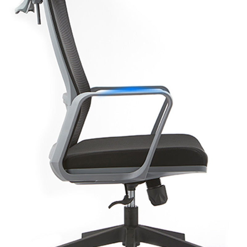 Modern Slide Chair Fixed Arms Adjustable Seat Height Desk Chair with Wheels Clearhalo 'furn' 'furn_office_chair' 'Furniture' 'Office Chairs' 'Office Furniture' 'office_chair' 7150418