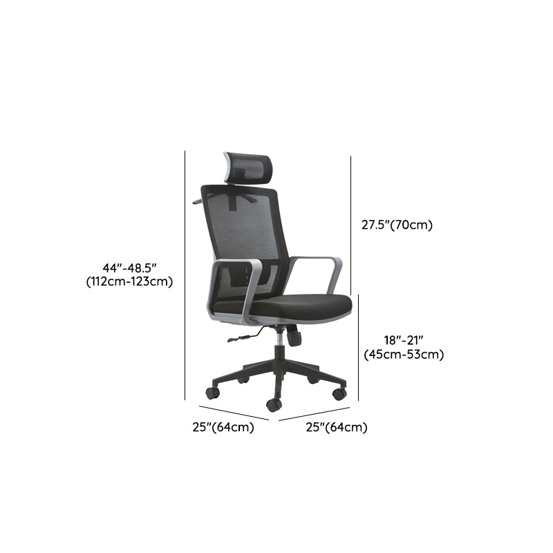 Modern Slide Chair Fixed Arms Adjustable Seat Height Desk Chair with Wheels Clearhalo 'furn' 'furn_office_chair' 'Furniture' 'Office Chairs' 'Office Furniture' 'office_chair' 7150422