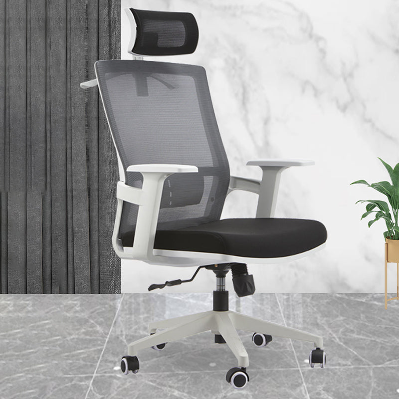 Modern Fixed Arms Office Chair Slide No Distressing Ergonomic Desk Chair Clearhalo 'furn' 'furn_office_chair' 'Furniture' 'Office Chairs' 'Office Furniture' 'office_chair' 7150425